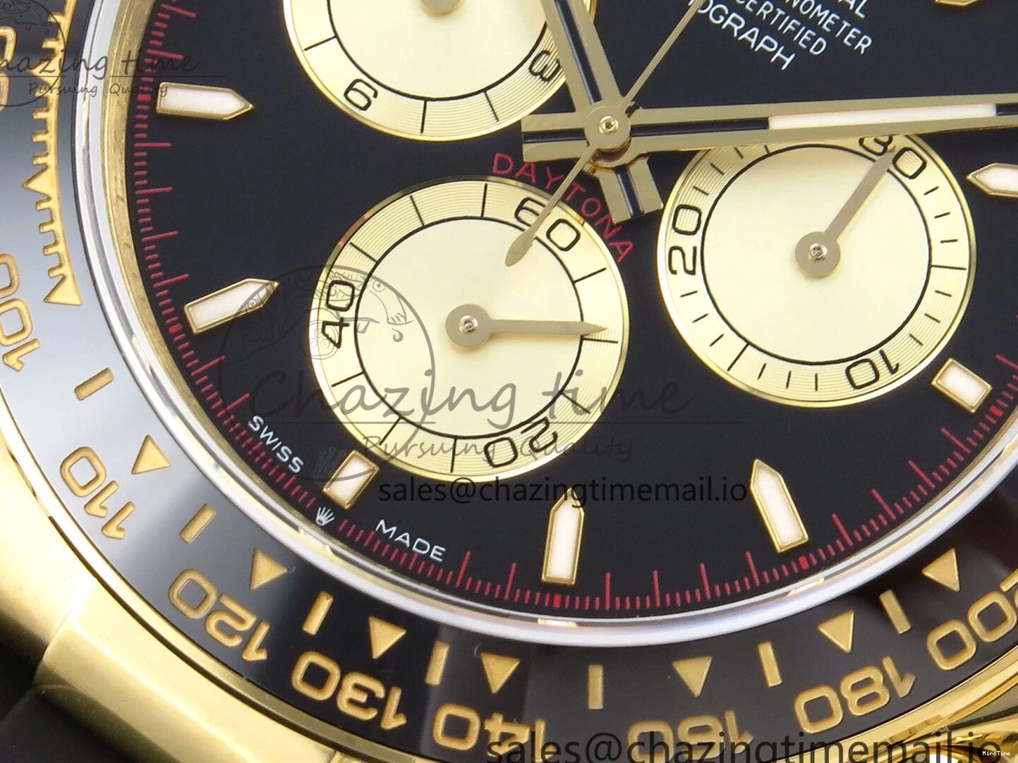 MiroTime 0414 Bold Daytona 126518 QF 1:1 Best Edition Black YG Dial on Oysterflex Strap SH4131 V6（Gain Weight） 1198